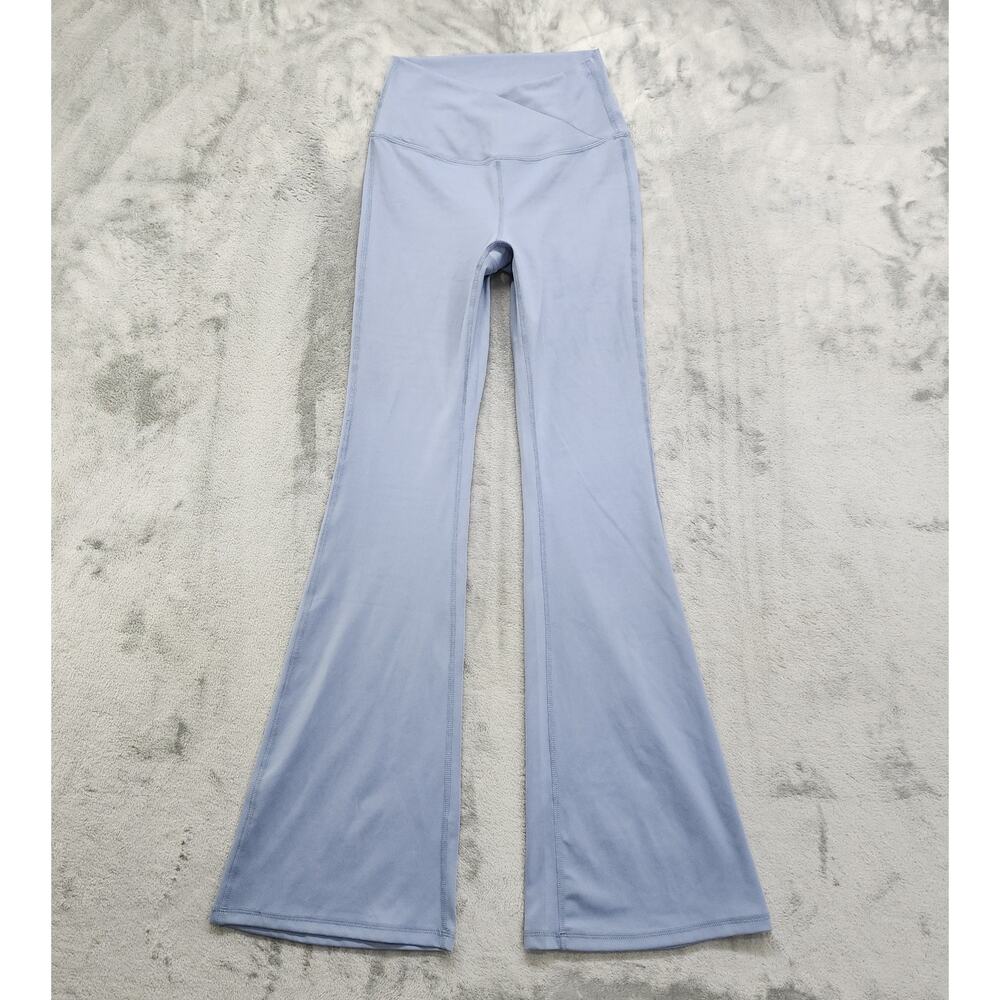 Yogalicious Lux Pants Womens S Purple Madison Crossover High Waist Flare Legging